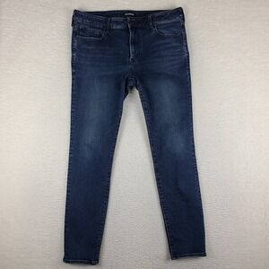 EXPRESS Jeans Mens 34x32 Blue Skinny Dark Wash Denim